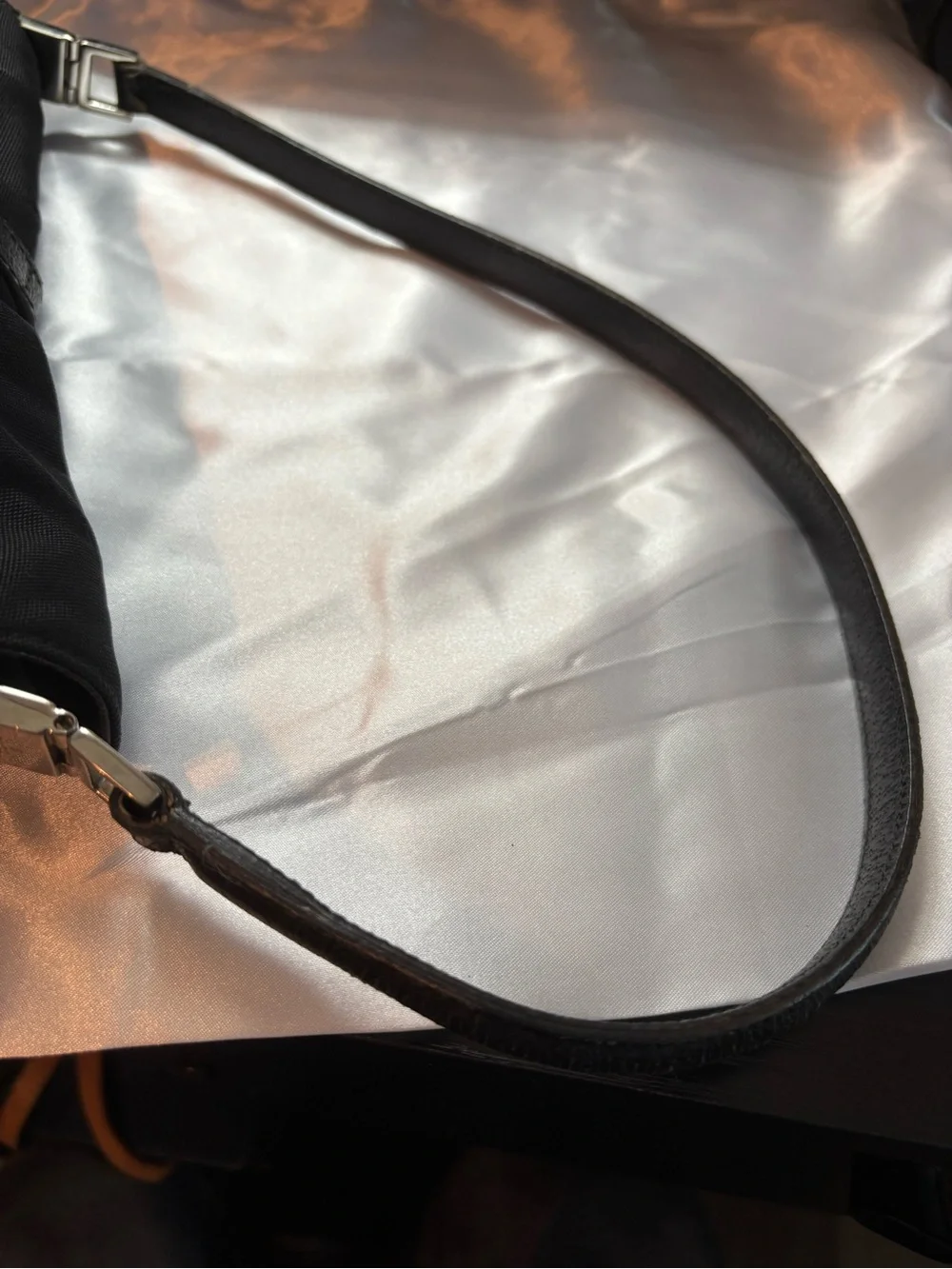 Vintage Rare Archival Gucci Black Nylon Flat Foldover Jackie Bag - Tom Ford Era